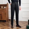 Men's Adjustable Waist Pleated Trousers