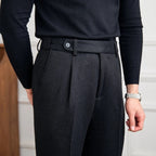 Men's Adjustable Waist Pleated Trousers