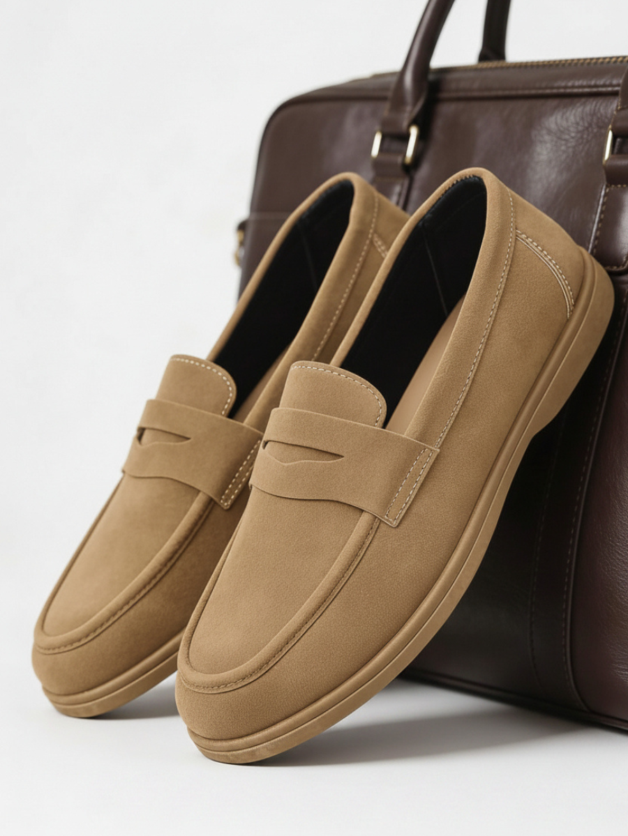 Men's Apron Toe Penny Loafers