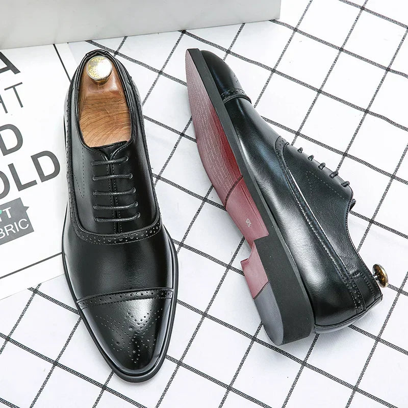 Men's Brogue Lace-Up Shoes
