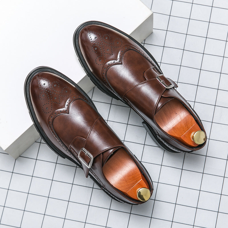 Men's Brogue Monk Strap Shoes