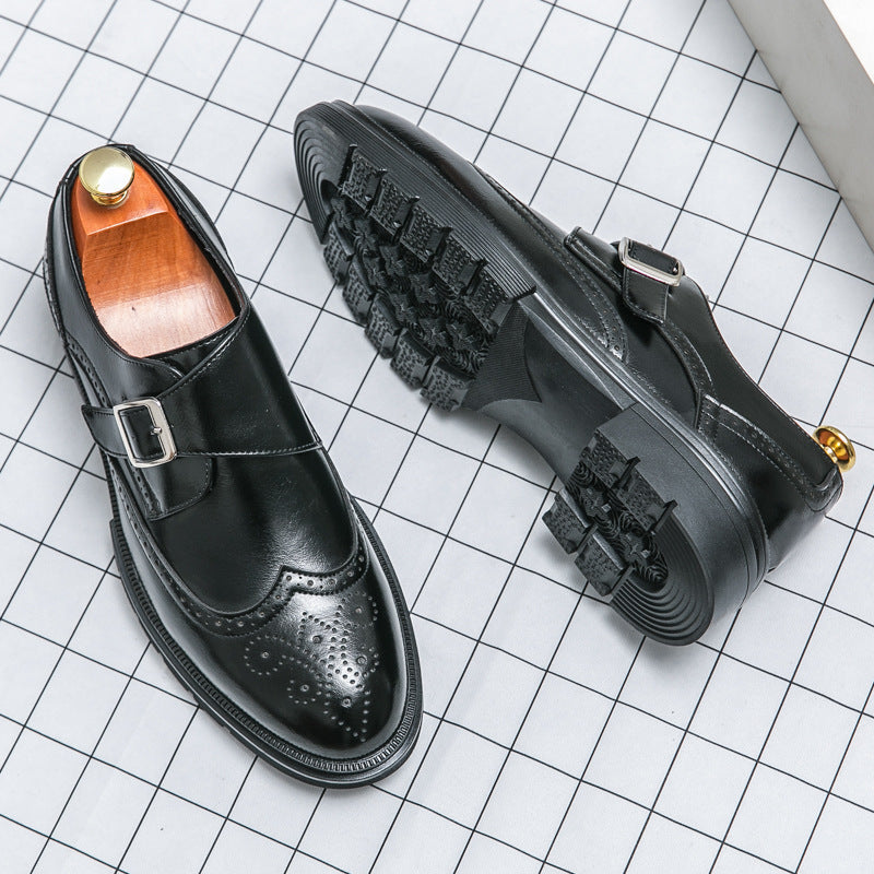 Men's Brogue Monk Strap Shoes