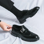Men's Brogue Monk Strap Shoes
