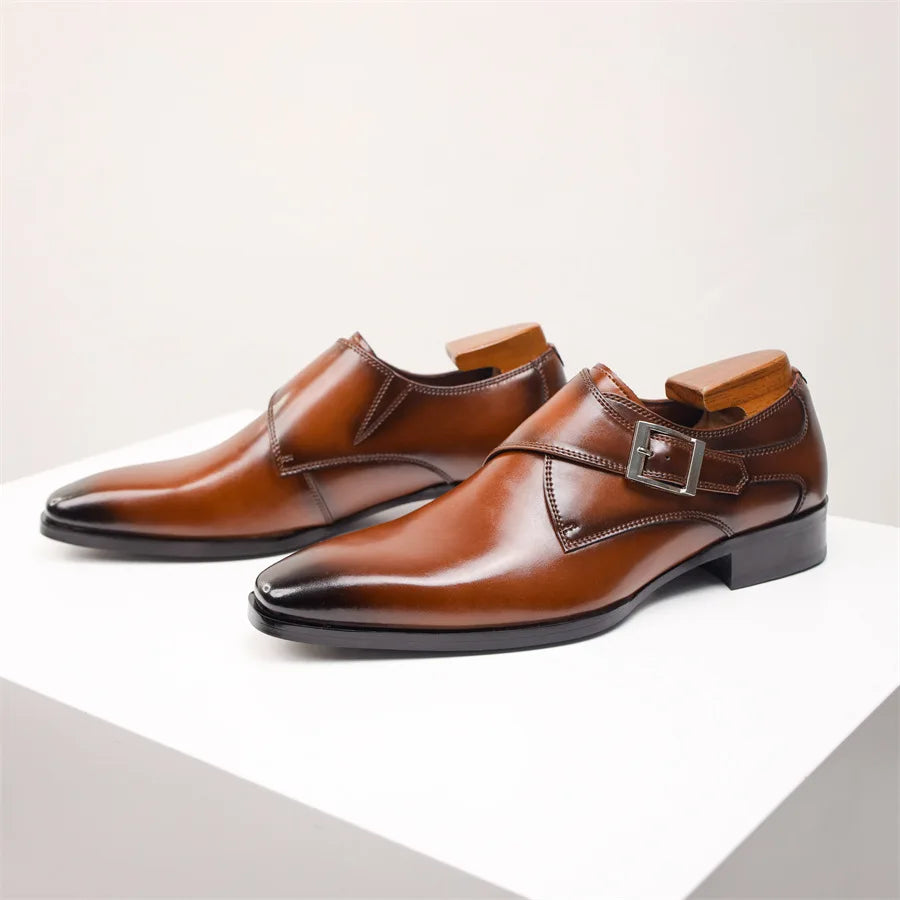 Men's Buckle Monk Shoes