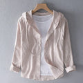 Men's Button-Up Hooded Shirt