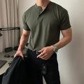 Men's Buttoned Henley T-Shirt