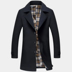 Men's Buttoned Trench Coat