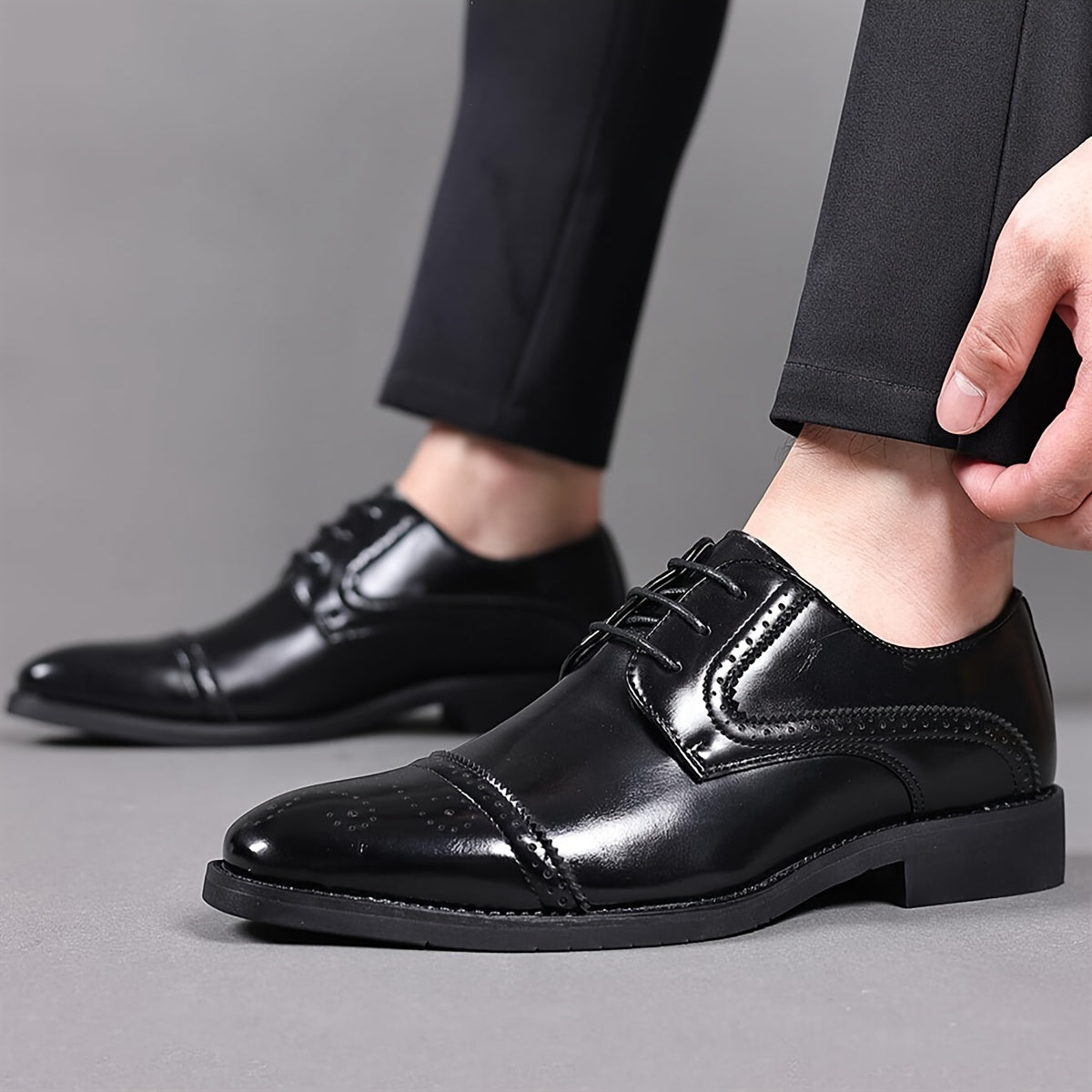 Men's Cap Toe Derby Shoes