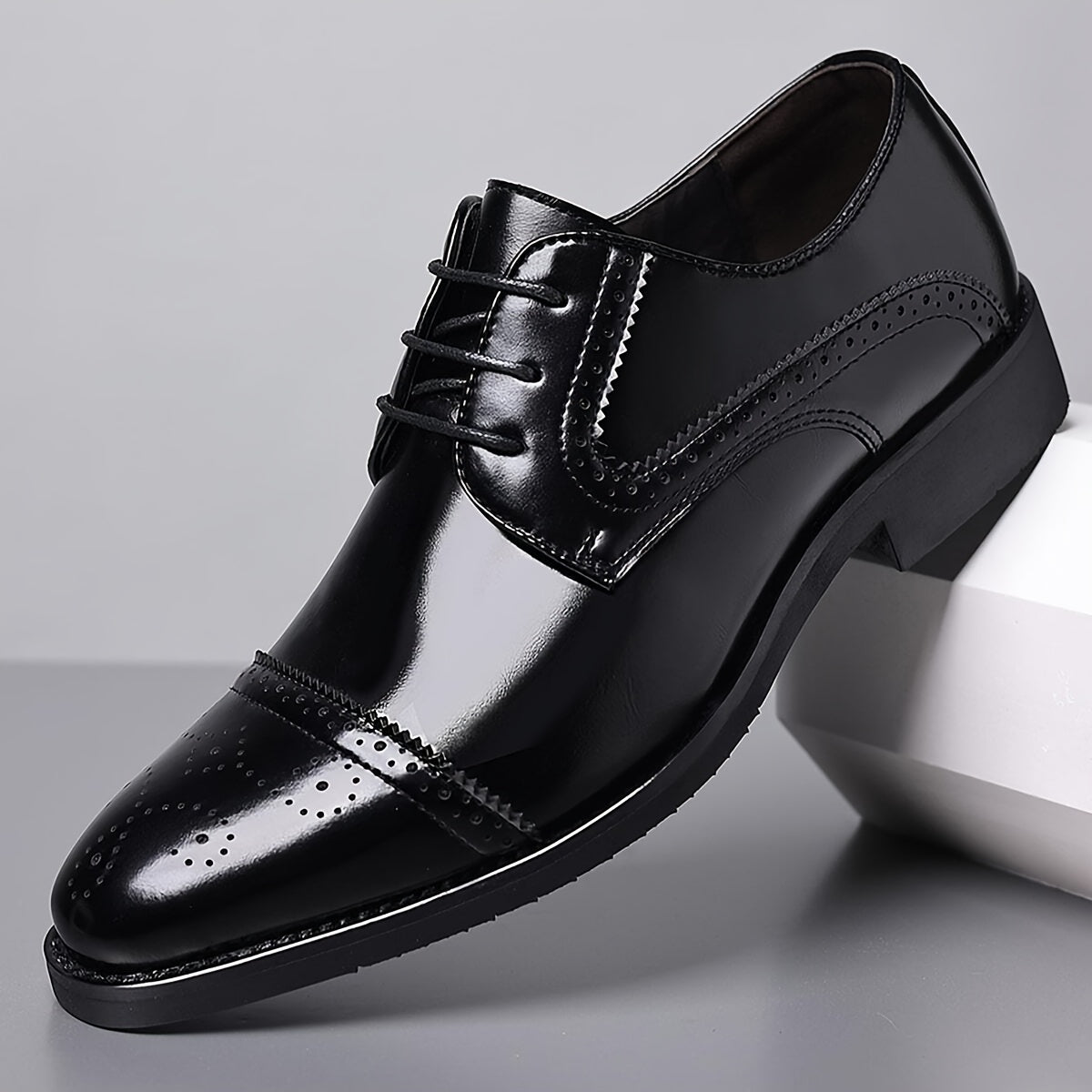 Men's Cap Toe Derby Shoes