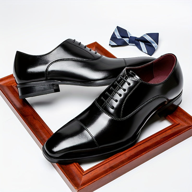 Men's Cap Toe Lace-Up Oxford Shoes