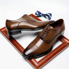 Men's Cap Toe Lace-Up Oxford Shoes