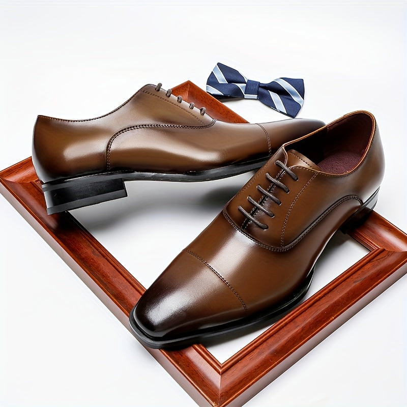 Men's Cap Toe Lace-Up Shoes