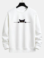 Men's Cat Print Sweatshirt
