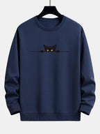 Men's Cat Print Sweatshirt