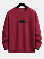 Men's Cat Print Sweatshirt
