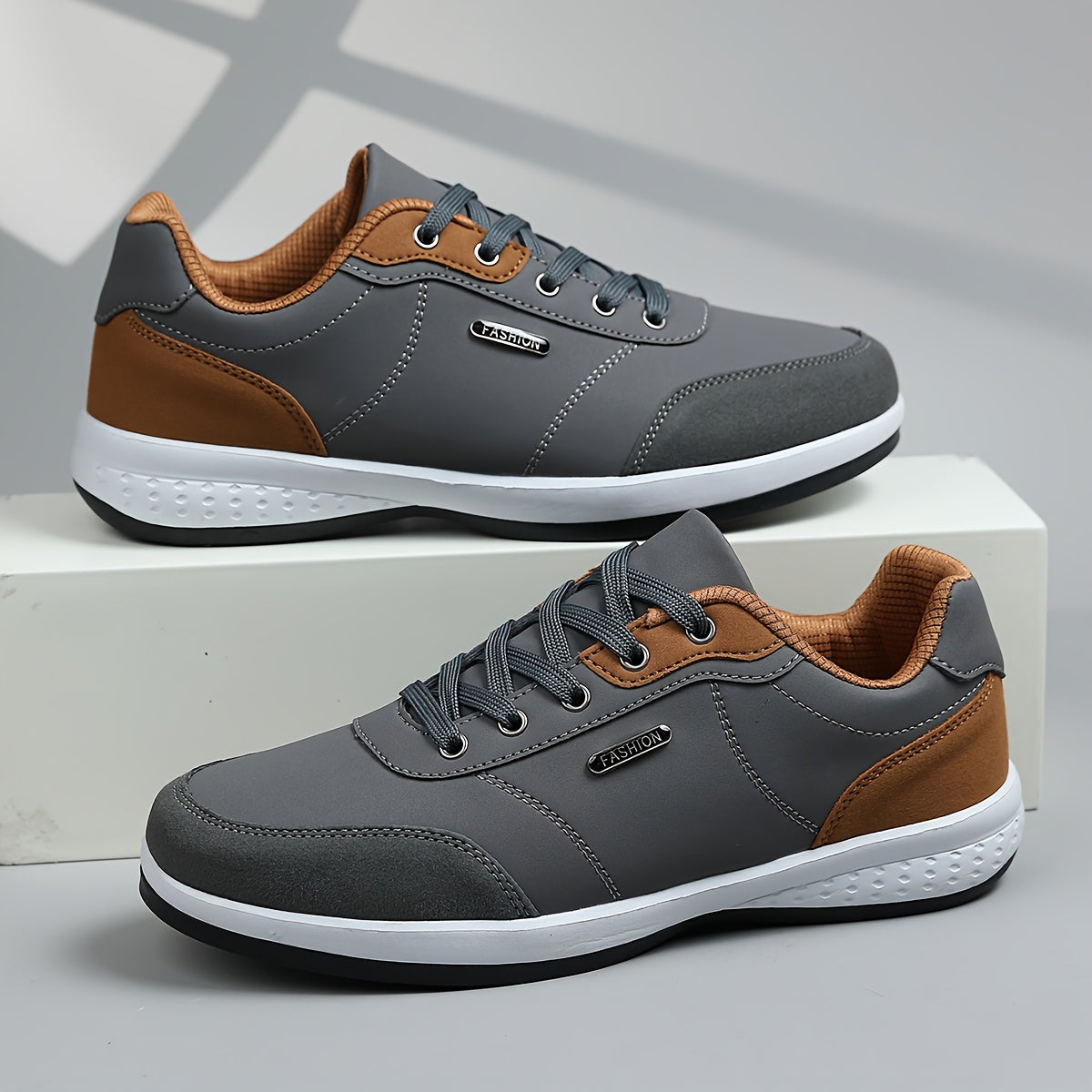 Men's Contrast Lace-Up Trainers