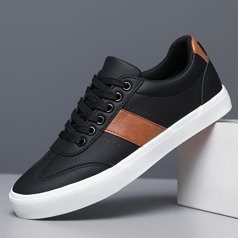 Men's Contrast Panel Lace-Up Sneakers