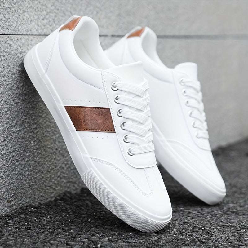 Men's Contrast Panel Lace-Up Sneakers