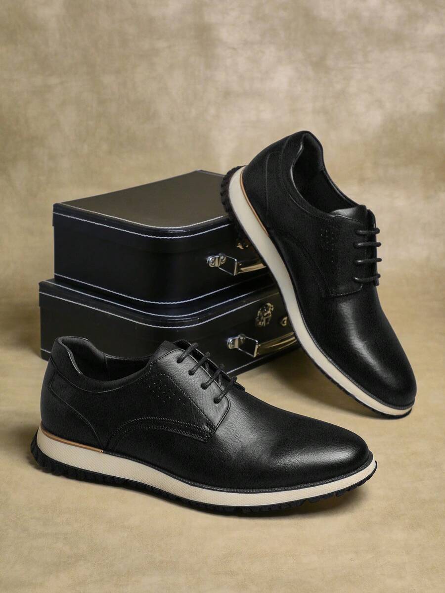 Men's Contrast Sole Derby Shoes