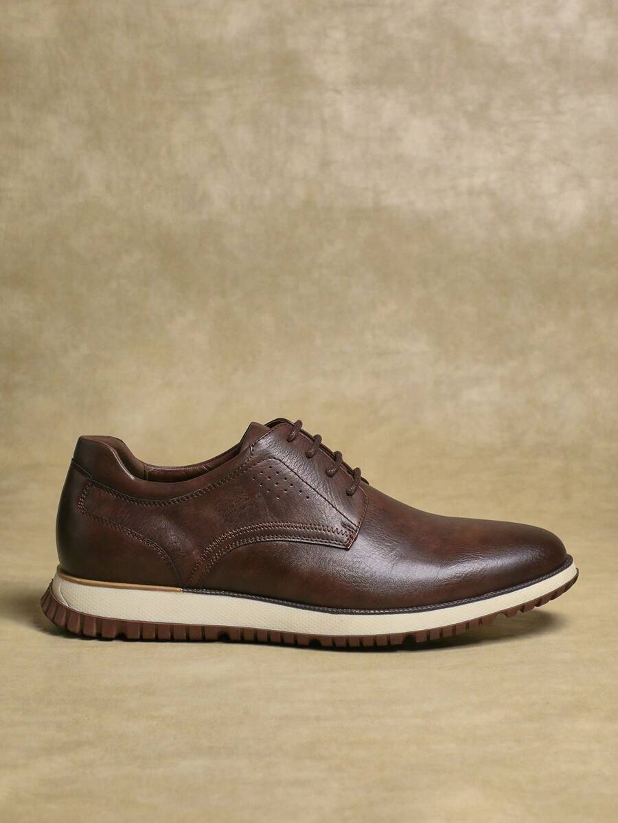 Men's Contrast Sole Derby Shoes