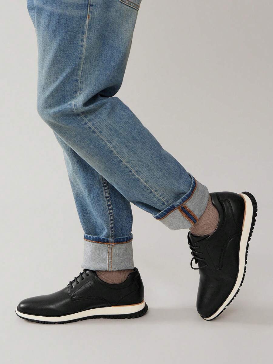 Men's Contrast Sole Derby Shoes