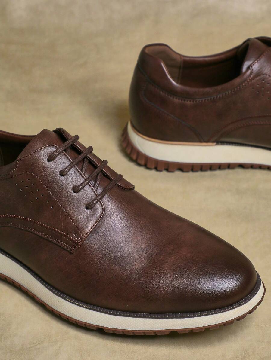 Men's Contrast Sole Derby Shoes
