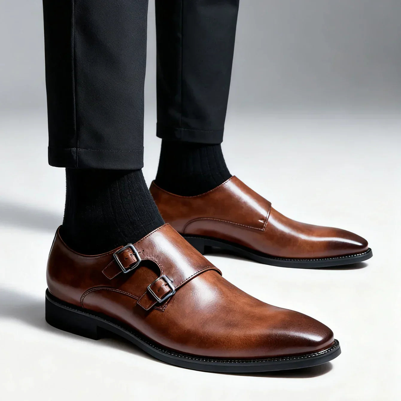 Men's Double Monk Shoes