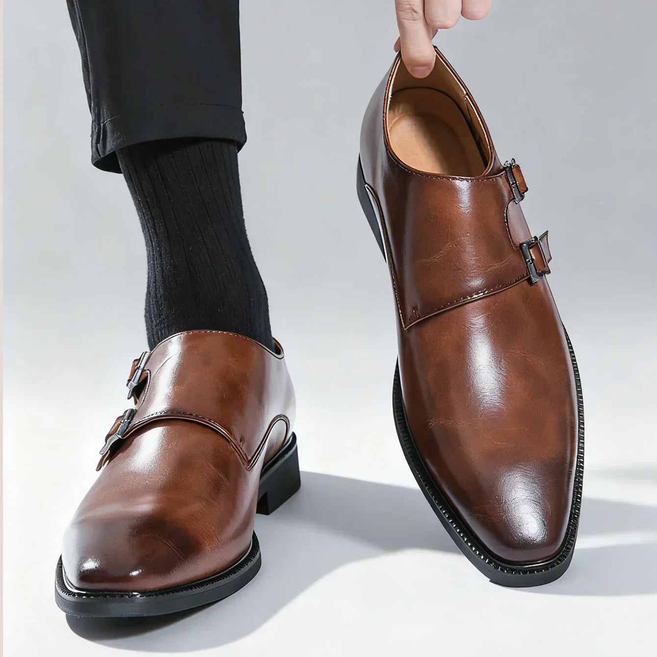 Men's Double Monk Shoes