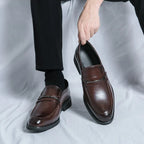 Men's Dress Loafers with Strap Detail