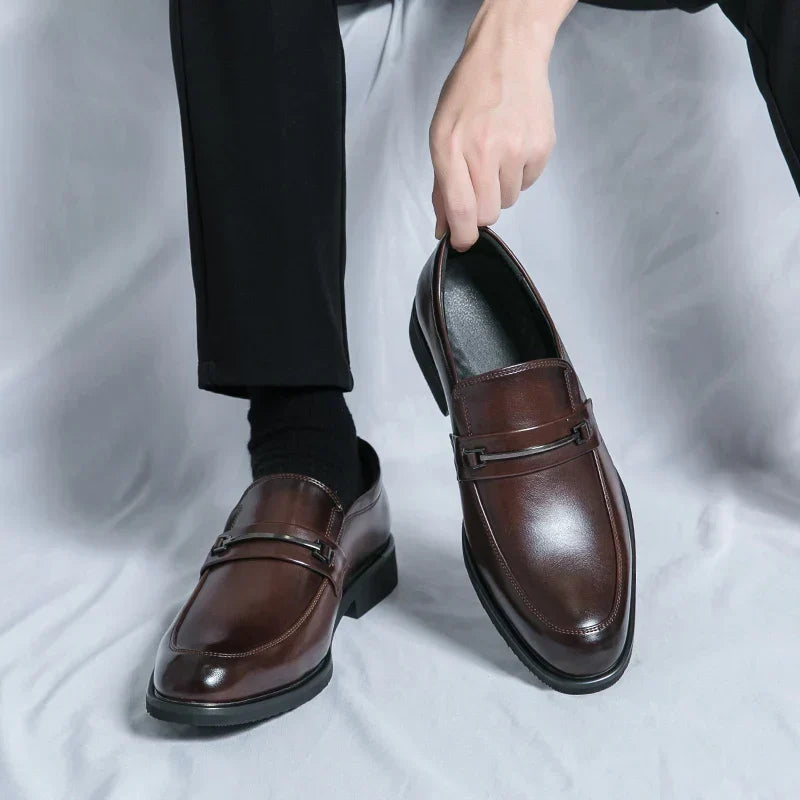 Men's Dress Loafers with Strap Detail