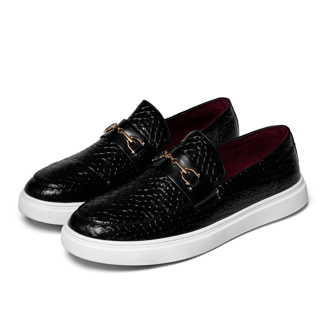 Men's Embossed Slip-On Shoes