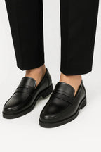 Men's Grooved Sole Penny Loafers