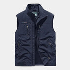Men's High Collar Zip-Up Gilet
