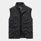 Men's High Collar Zip-Up Gilet