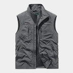 Men's High Collar Zip-Up Gilet