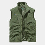 Men's High Collar Zip-Up Gilet