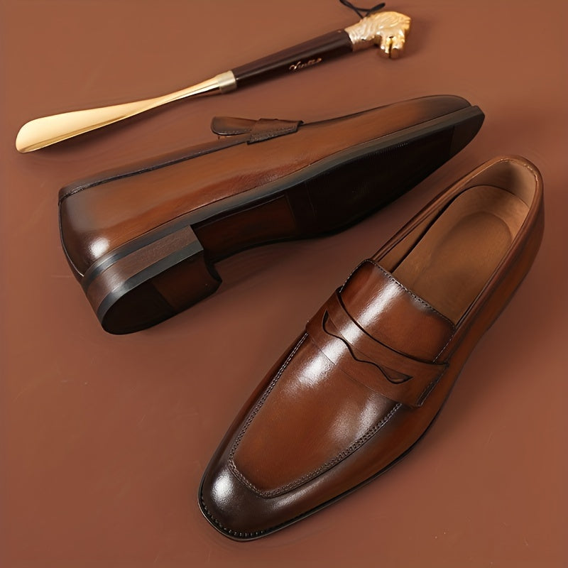 Men's Square Toe Penny Loafers