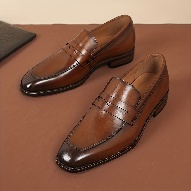 Men's Square Toe Penny Loafers
