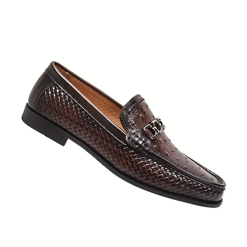 Men's Textured Horsebit Loafers