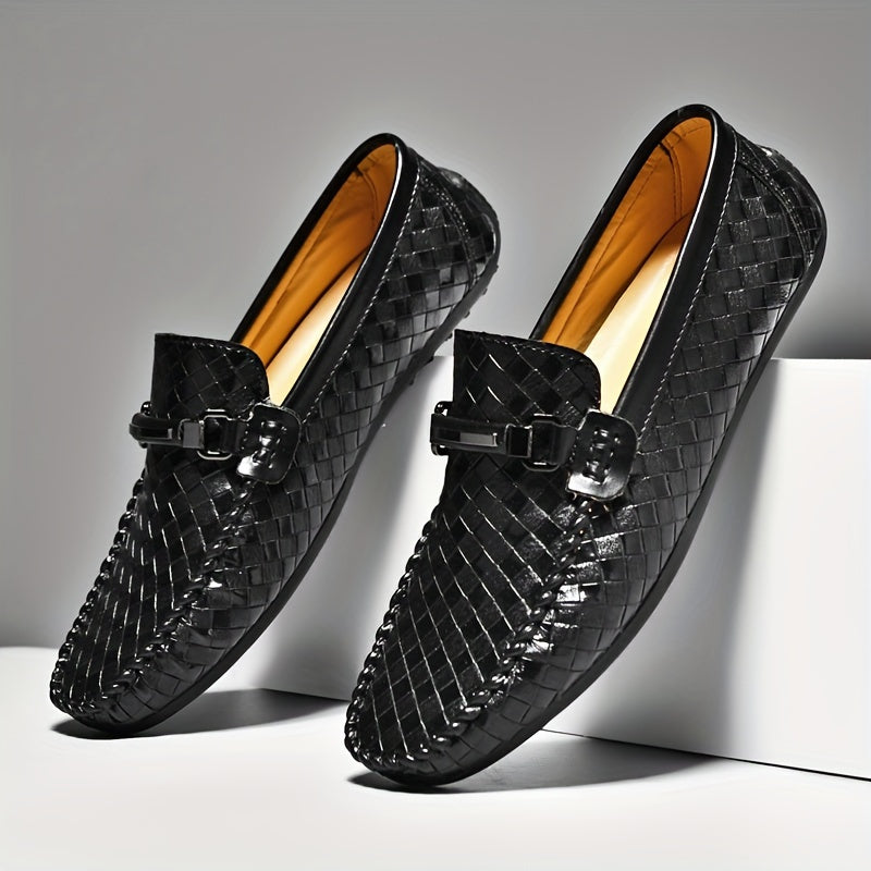 Men's Woven Buckle Loafers
