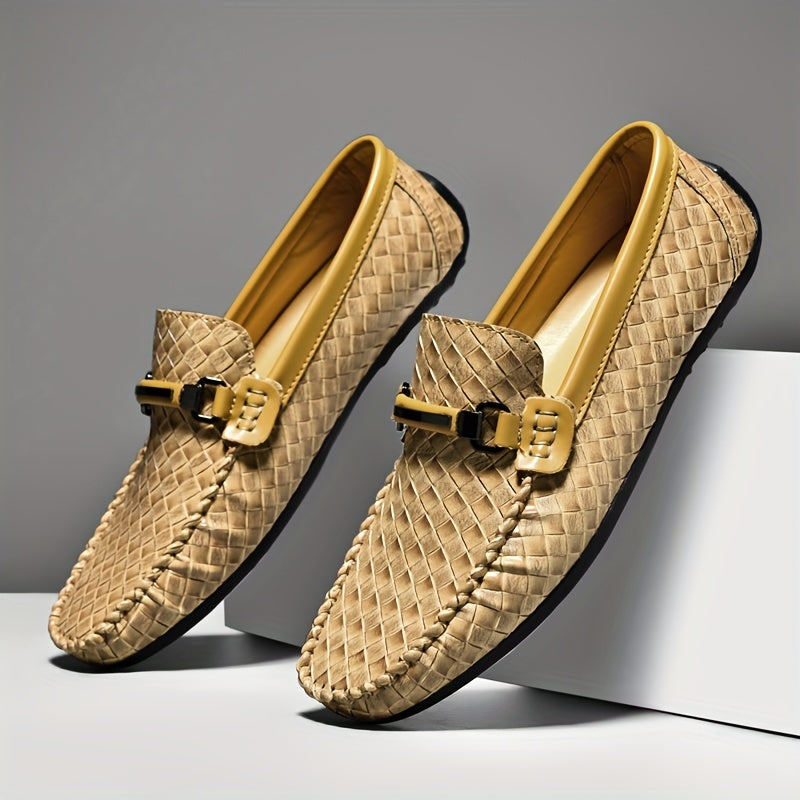 Men's Woven Buckle Loafers