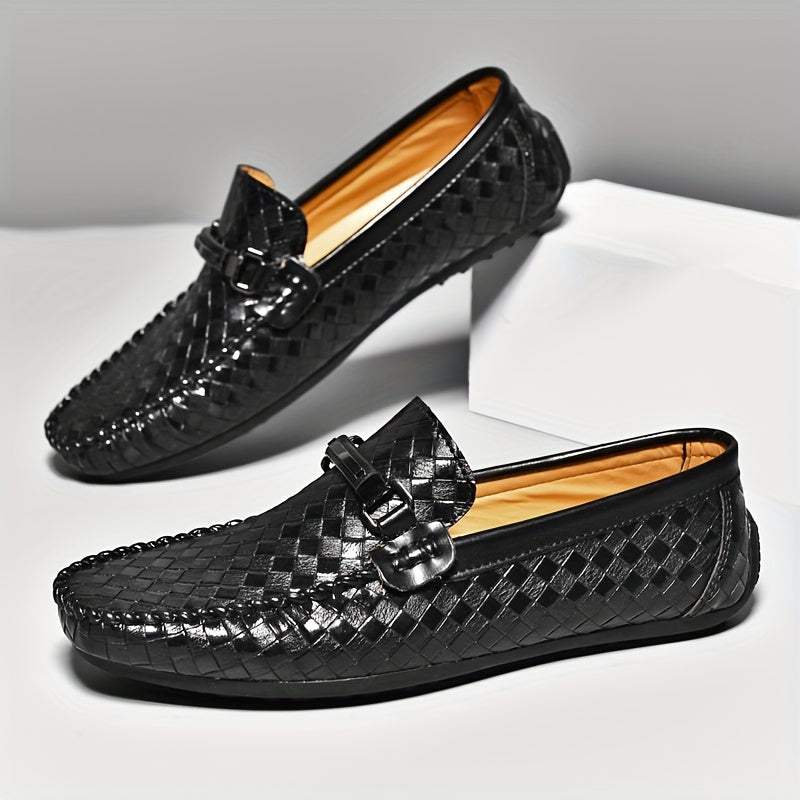Men's Woven Texture Bit Loafers