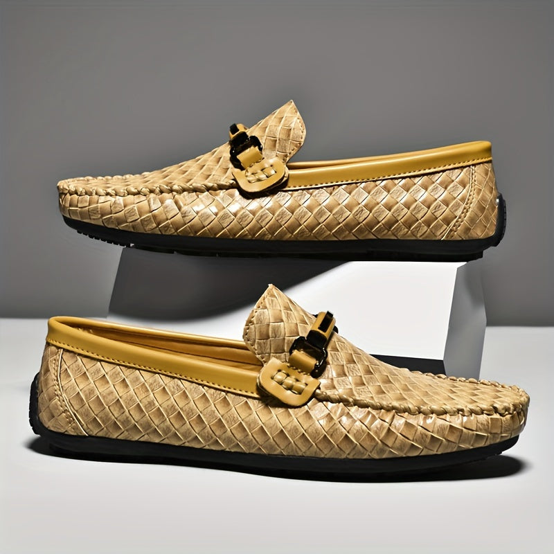Men's Woven Texture Bit Loafers